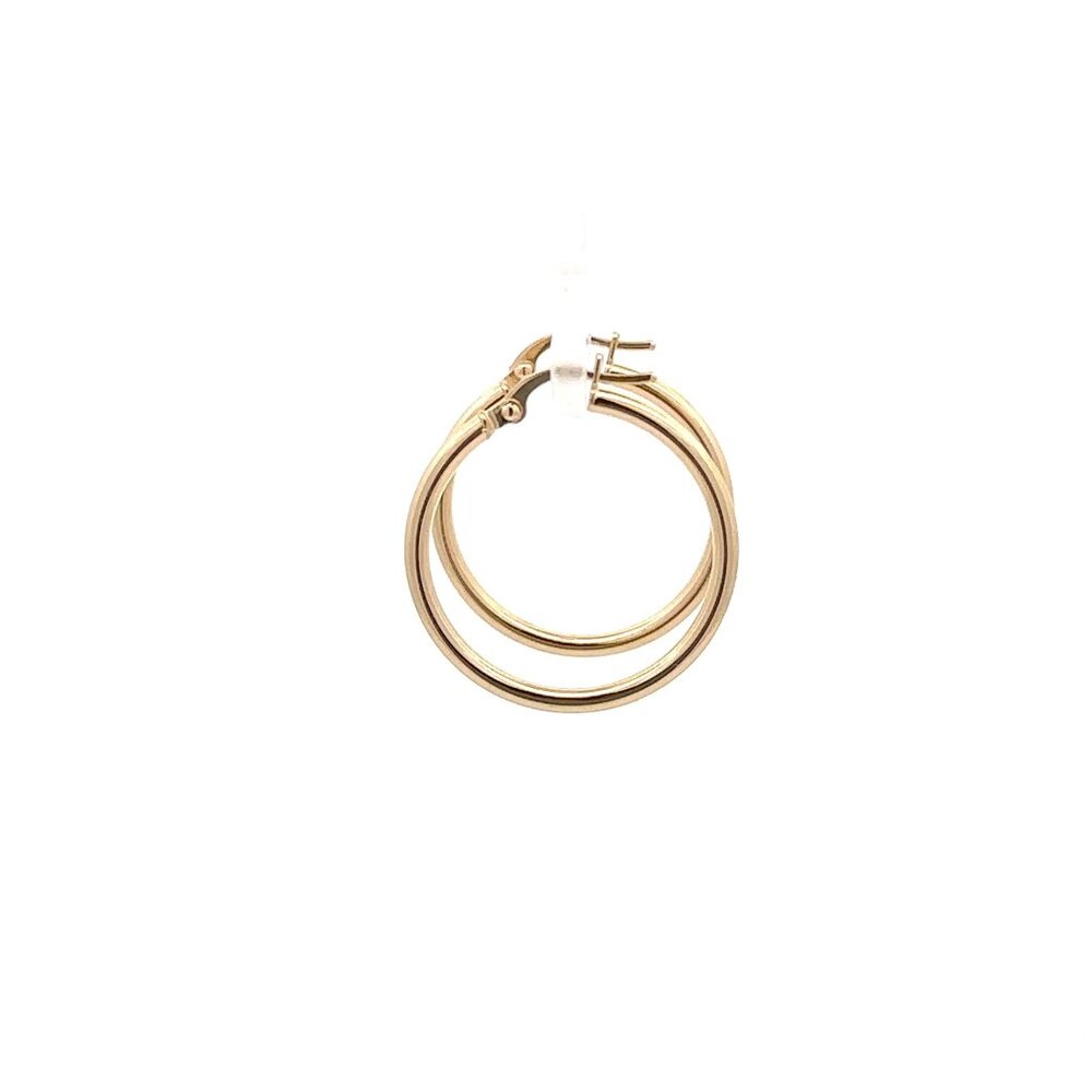 18K Gold Earrings Hoops Loops - Picture 6 of 10